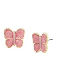 Sweetheart Butterfly Stud Earrings