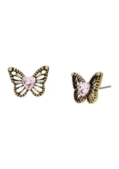 Boho Butterfly Openwork Stud Earrings