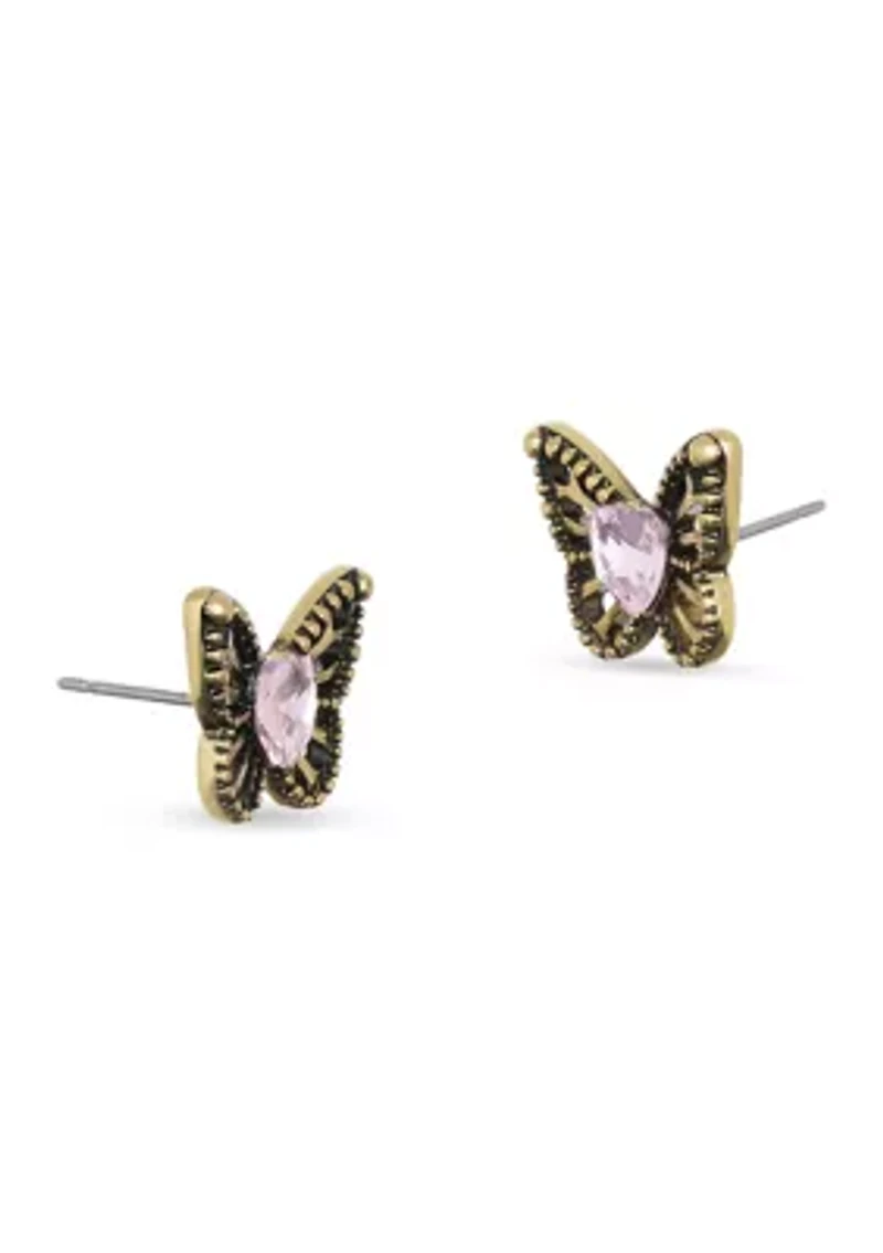 Boho Butterfly Openwork Stud Earrings
