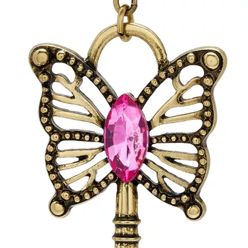Boho Butterfly Lock & Key Earrings