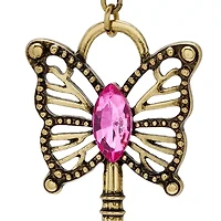 Boho Butterfly Lock & Key Earrings