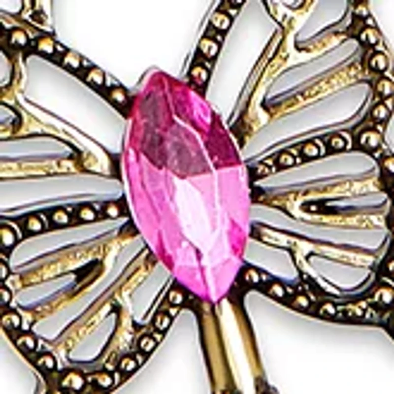 Boho Butterfly Key Charm Pendant Necklace