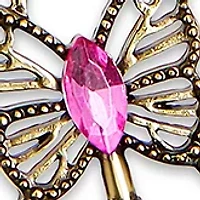 Boho Butterfly Key Charm Pendant Necklace