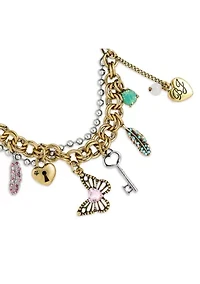 Boho Butterfly Mixed Charm Stretch Bracelet