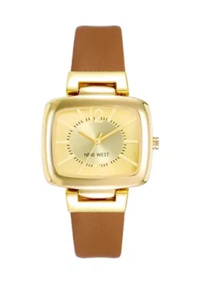 Women's Light Brown Gold Tone Watch