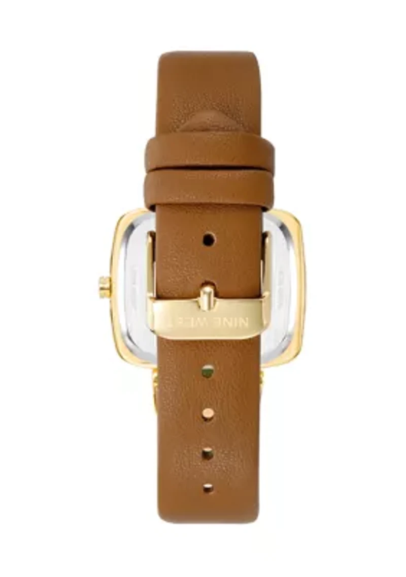 Women's Light Brown Gold Tone Watch