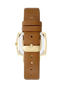 Women's Light Brown Gold Tone Watch