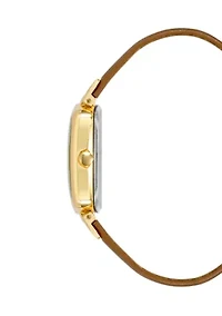 Women's Light Brown Gold Tone Watch