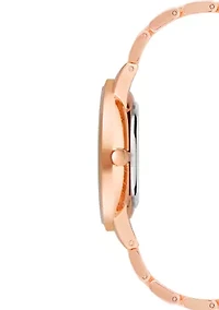 Women's 36 Millimeter Rose Gold-Tone Metal Link Bracelet Watch