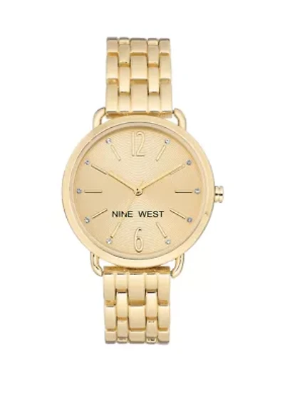 Women's 36 Millimeter Gold-Tone Metal Link Bracelet Watch 