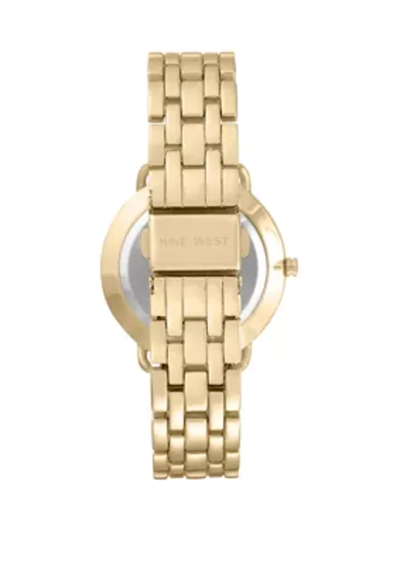 Women's 36 Millimeter Gold-Tone Metal Link Bracelet Watch 