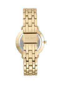 Women's 36 Millimeter Gold-Tone Metal Link Bracelet Watch 