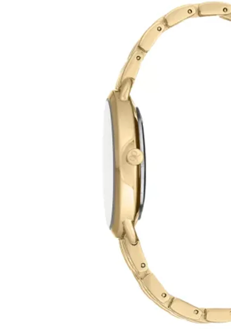 Women's 36 Millimeter Gold-Tone Metal Link Bracelet Watch 