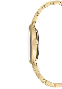 Women's 36 Millimeter Gold-Tone Metal Link Bracelet Watch 