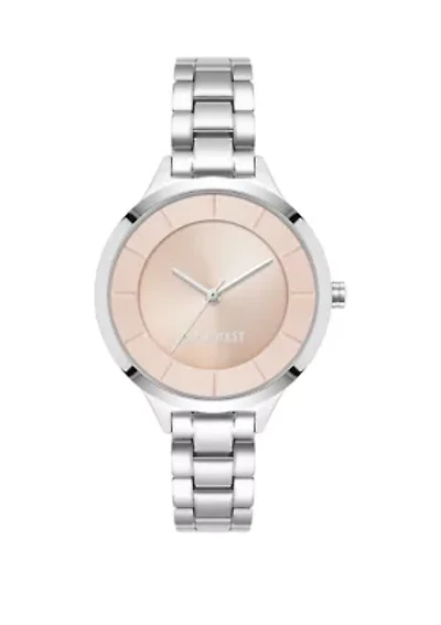Women's 34 Millimeter Silver-Tone Metal Link Bracelet Watch 
