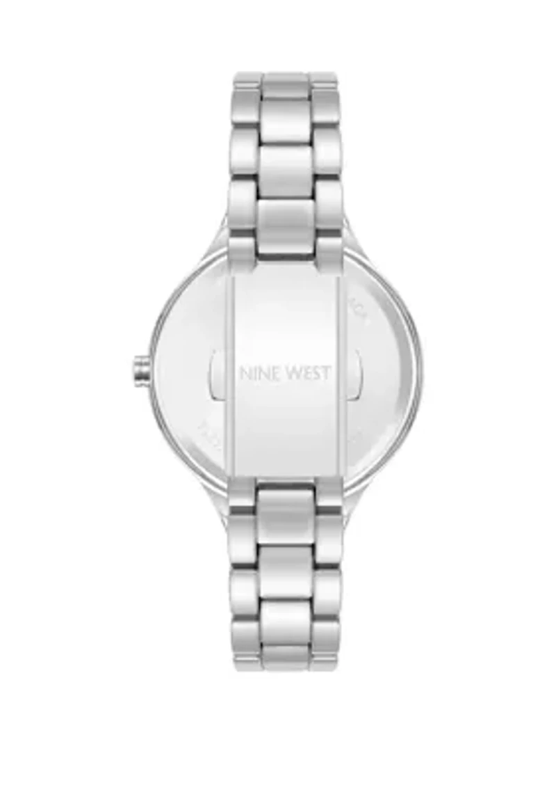 Women's 34 Millimeter Silver-Tone Metal Link Bracelet Watch 