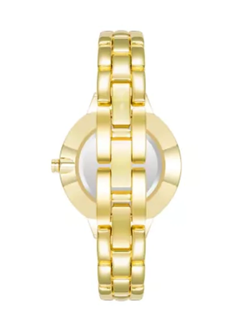 Women's Gold-Tone Metal Link Bracelet Watch