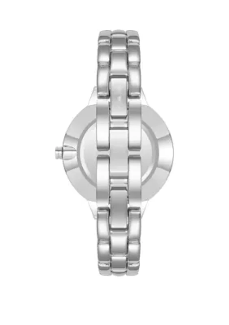 Women's Millimeter Silver-Tone Metal Link Bracelet Watch