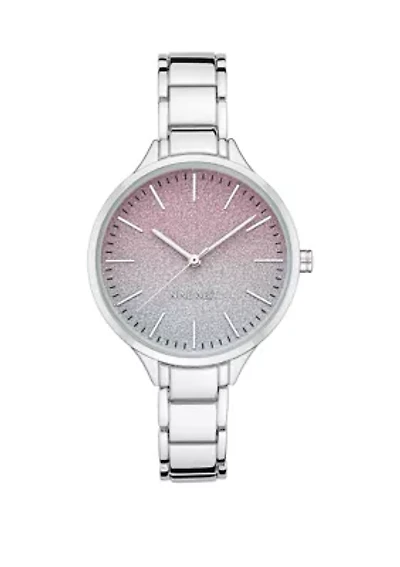 Women's 36 Millimeter Silver-Tone Metal Link Bracelet Watch 