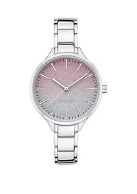 Women's 36 Millimeter Silver-Tone Metal Link Bracelet Watch 