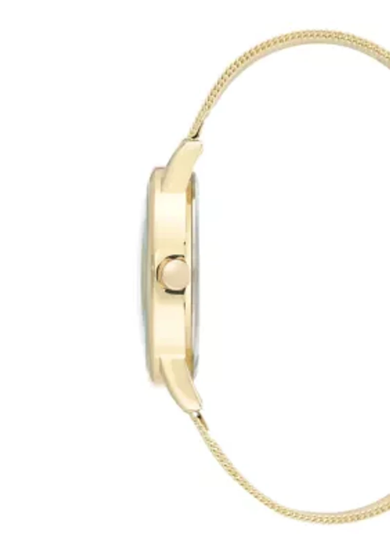 Floral Mesh Band Watch