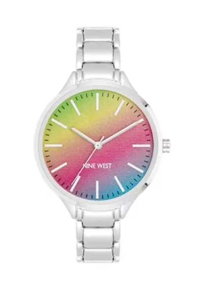 Women's Silver-Tone Metal Link Bracelet Watch