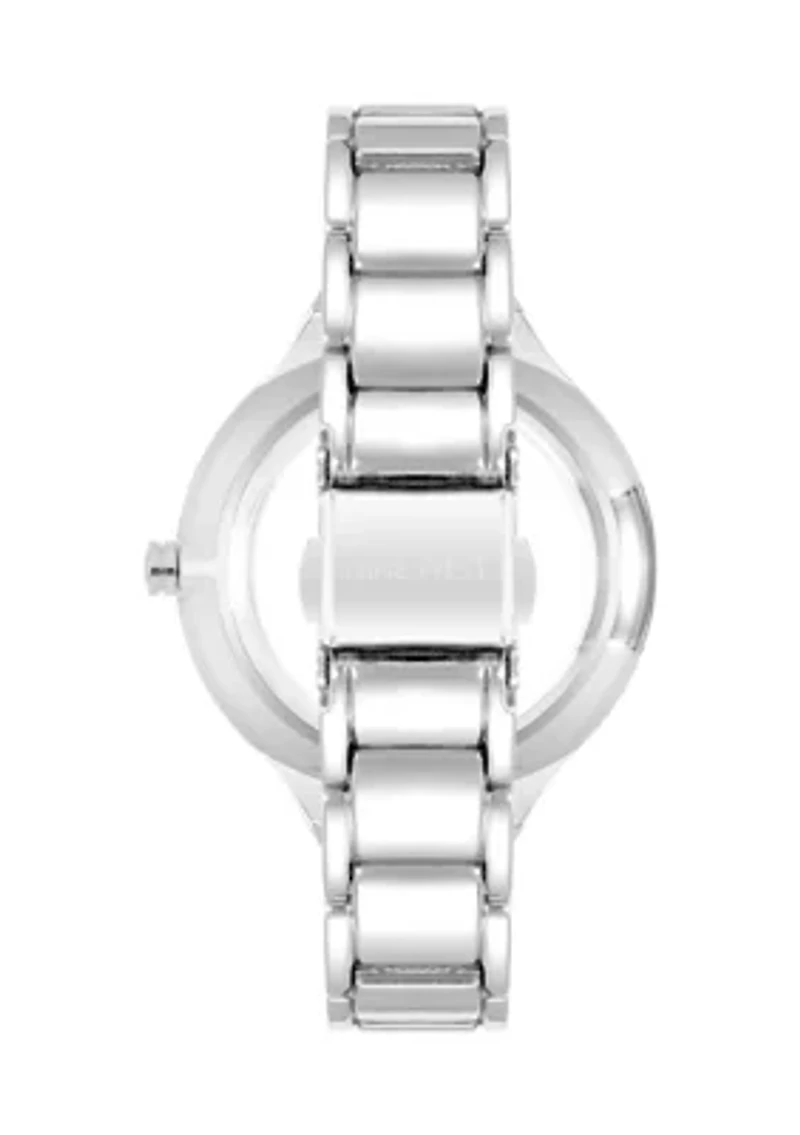 Women's Silver-Tone Metal Link Bracelet Watch