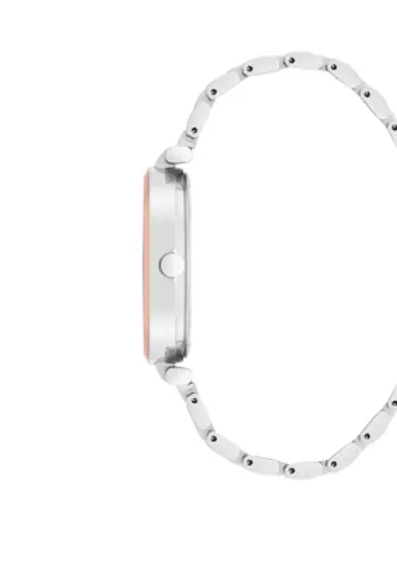 Women's 36 Millimeter Silver-Tone Metal Link Bracelet Watch 