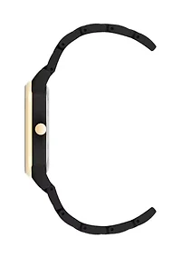 Women's Rubberized Metal Link Bracelet Watch