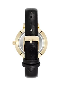 Quartz Modern Polyurethane Leather with Floral Dial Watch