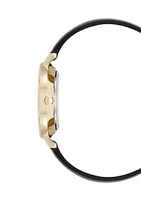Quartz Modern Polyurethane Leather with Floral Dial Watch