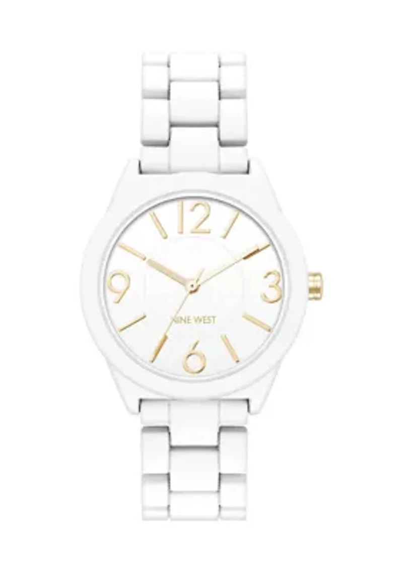 Quartz Casual White Metal Alloy Link Watch
