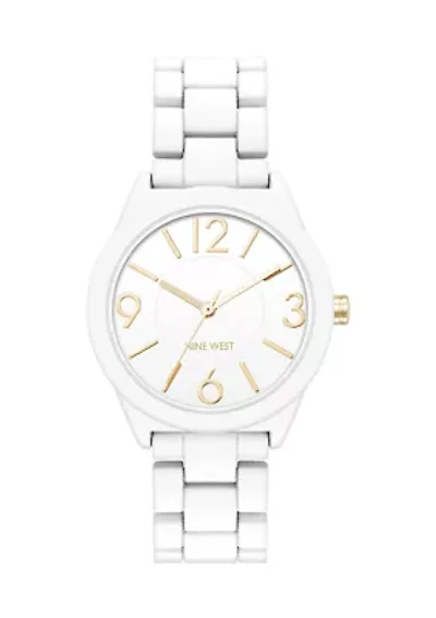 Quartz Casual White Metal Alloy Link Watch