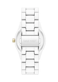 Quartz Casual White Metal Alloy Link Watch
