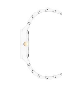 Quartz Casual White Metal Alloy Link Watch