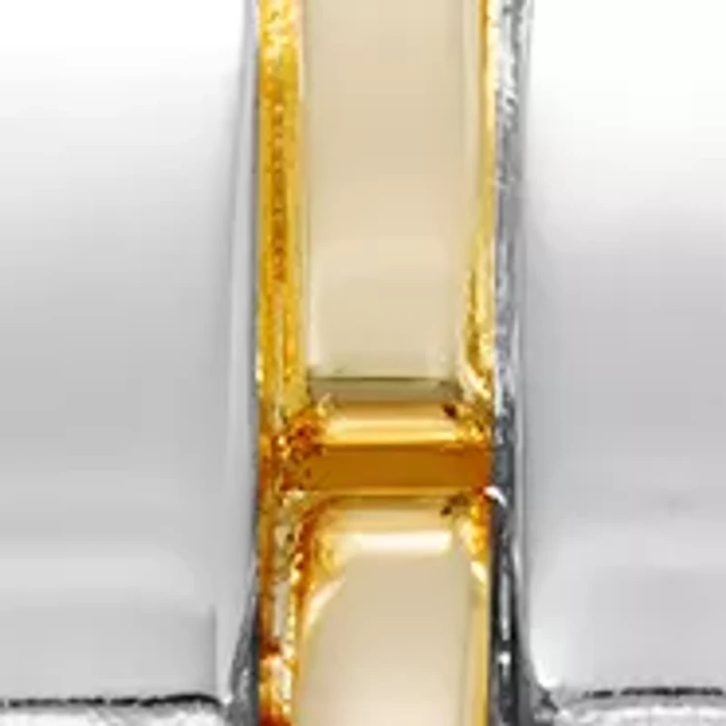 Quartz Two-Tone Alloy Metal Link Bracelet Watch