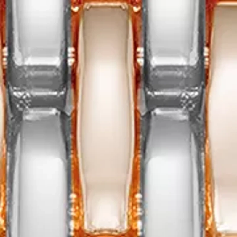 Rectangular Two-Tone Alloy Link Bracelet Watch