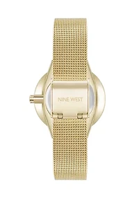Quartz Gold-Tone Stainless Steel Mesh Bracelet Watch