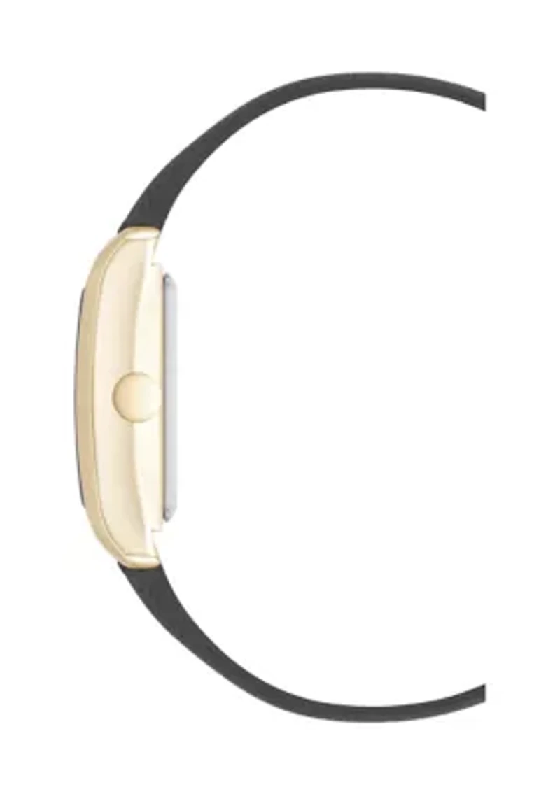 Quartz Rectangular Polyurethane Leather Band Watch