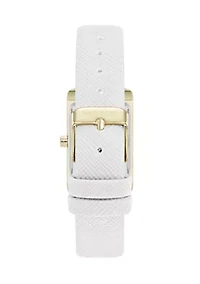 Quartz Rectangular PU Leather Band Watch