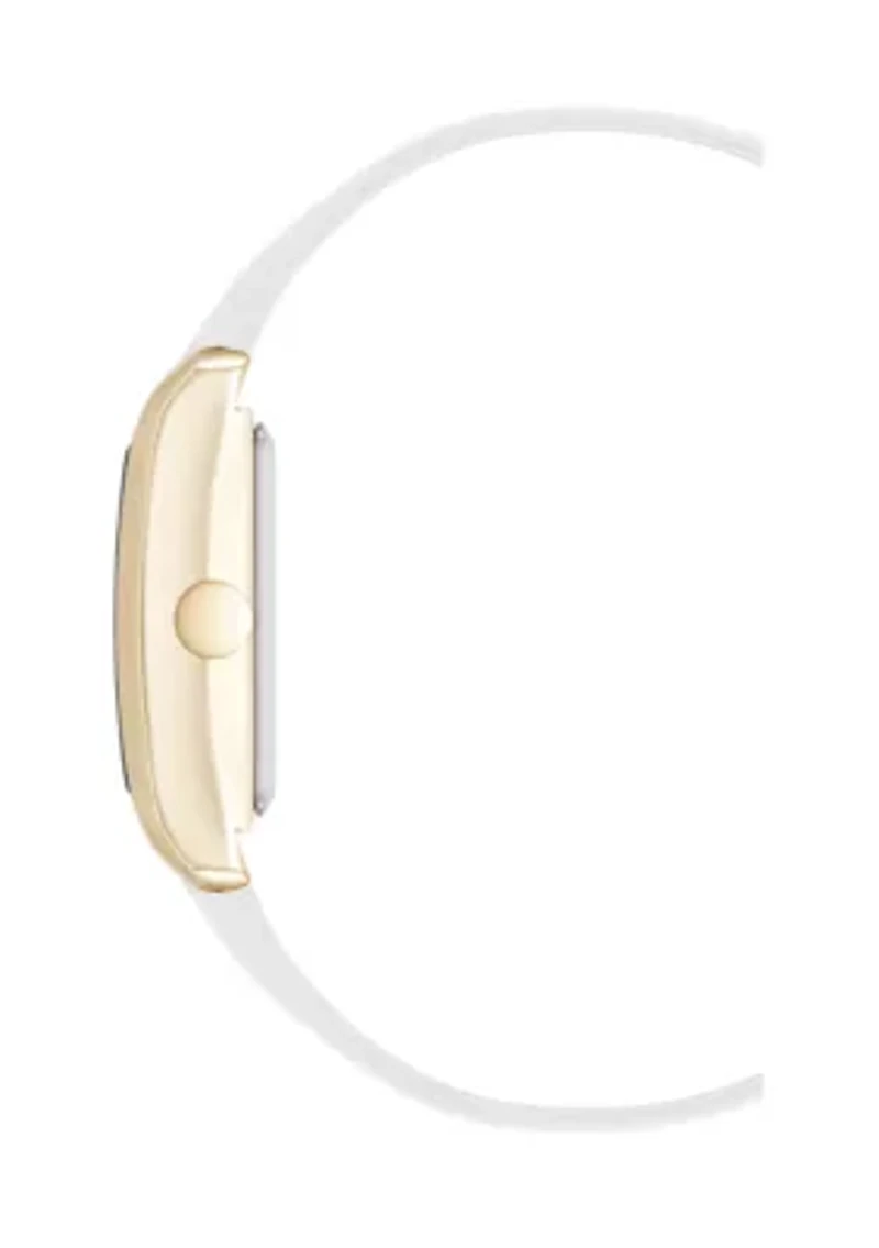 Quartz Rectangular PU Leather Band Watch