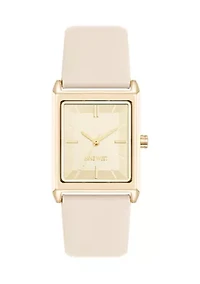 Quartz Rectangular Polyurethane Leather Band Watch