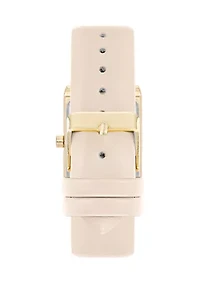 Quartz Rectangular Polyurethane Leather Band Watch