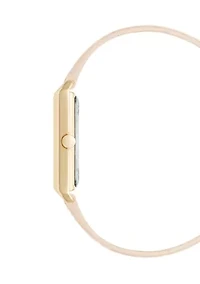 Quartz Rectangular Polyurethane Leather Band Watch