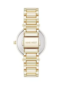 Quartz Metal Alloy White Floral Dial Watch