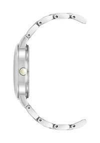 Quartz Black and Two Tone Metal Alloy Bracelet Watch