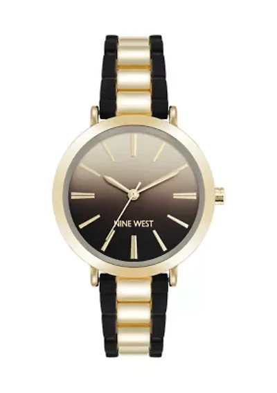 Quartz Silicone and Gold-Tone Metal Alloy Watch