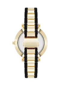Quartz Silicone and Gold-Tone Metal Alloy Watch
