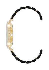 Quartz Silicone and Gold-Tone Metal Alloy Watch