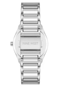 Quartz Round Two-tone Metal Alloy Link Bracelet Watch